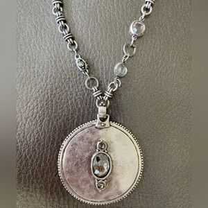 Chico's Silver and Gray stone Pendant Necklace
With adjustable lengths.
